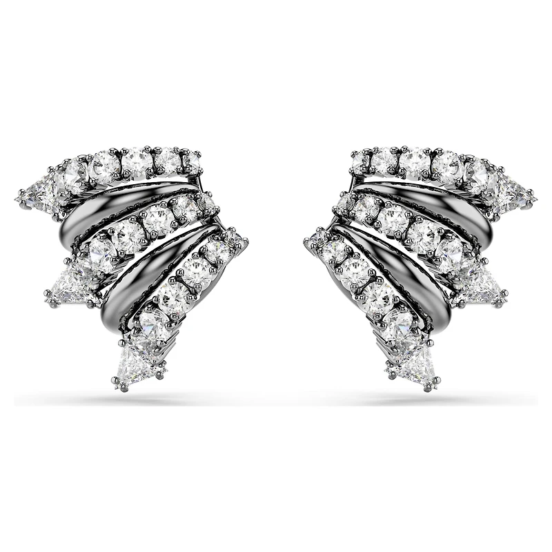 Sublima ear cuffs, White, Ruthenium plated by SWAROVSKI