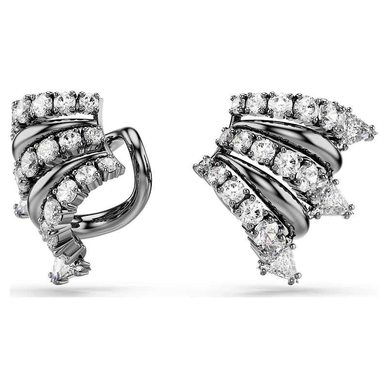 Sublima ear cuffs, White, Ruthenium plated by SWAROVSKI