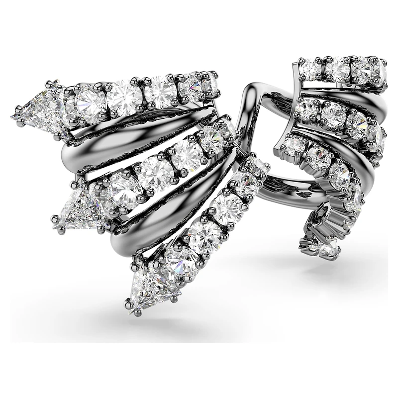Sublima ear cuffs, White, Ruthenium plated by SWAROVSKI