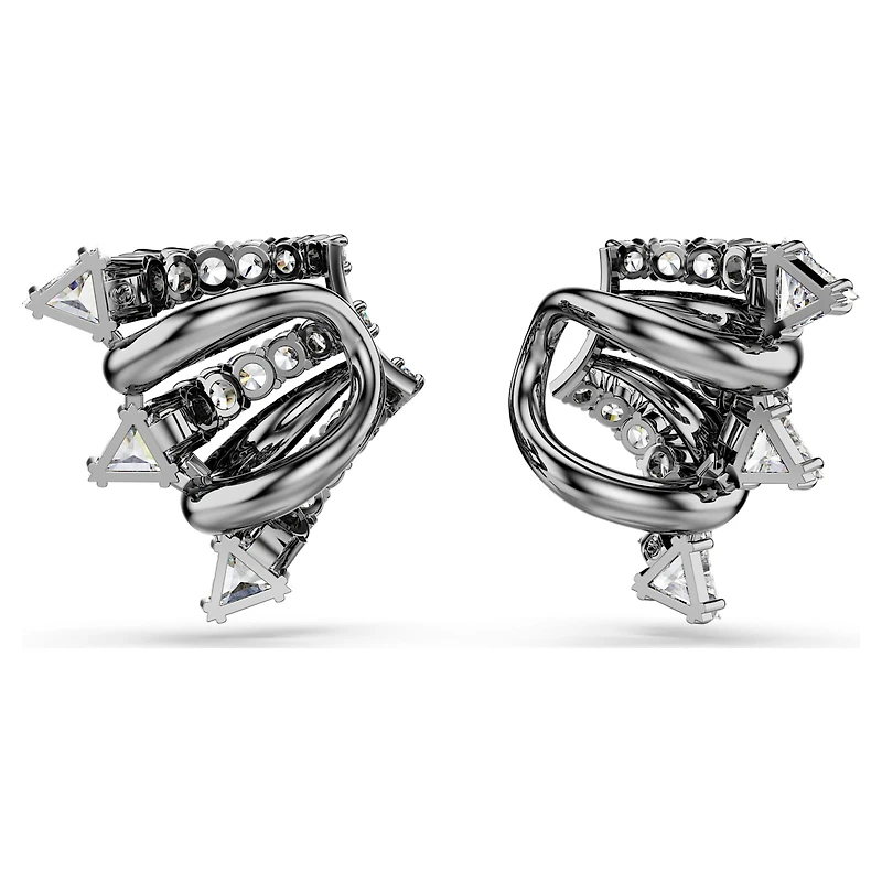 Sublima ear cuffs, White, Ruthenium plated by SWAROVSKI