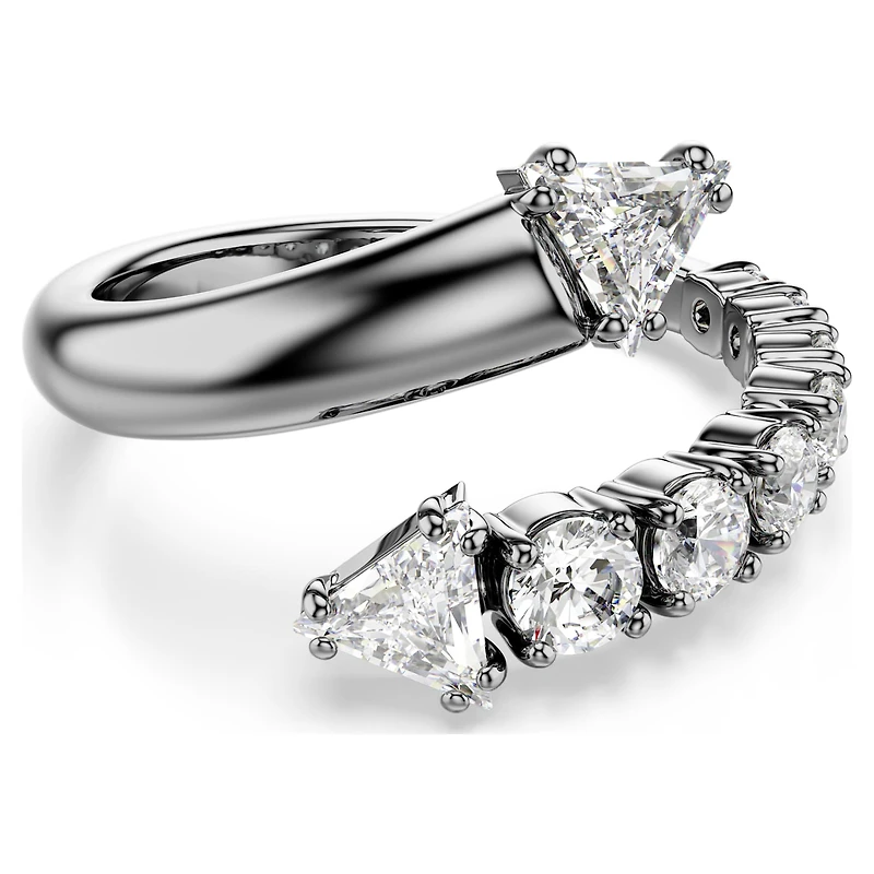 Sublima open ring, Mixed cuts, White, Ruthenium plated by SWAROVSKI