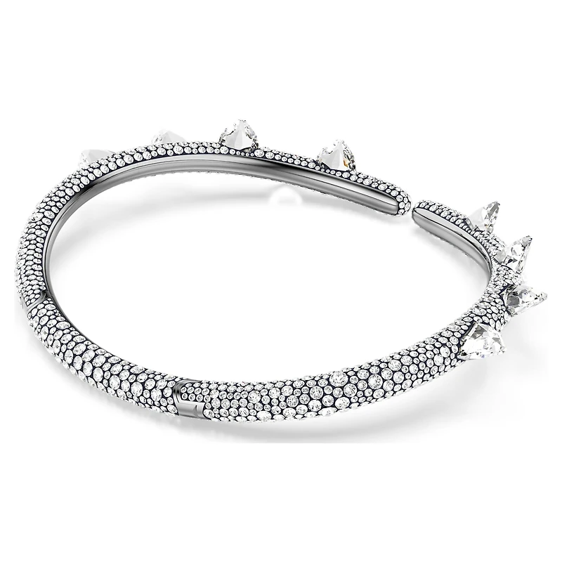 Sublima choker, White, Ruthenium plated by SWAROVSKI