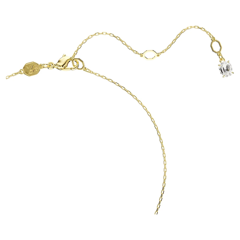 Stilla Attract pendant, Round cut, White, Gold-tone plated by SWAROVSKI
