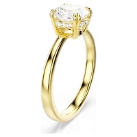 Stilla cocktail ring, Round cut, White, 18K gold finish
