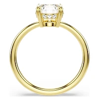 Stilla cocktail ring, Round cut, White, 18K gold finish