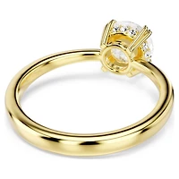 Stilla cocktail ring, Round cut, White, 18K gold finish