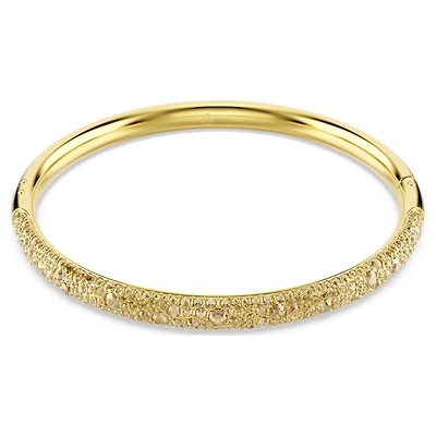 Sublima bangle, Snow pavé, Gold tone, Gold-tone plated