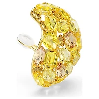 Gema clip earrings, Yellow, Gold-tone plated by SWAROVSKI