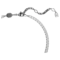 Swan pendant and brooch, Swan, White, Ruthenium plated by SWAROVSKI
