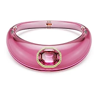 Dulcis choker, Octagon cut, Pavé, Pink, Gold-tone plated by SWAROVSKI