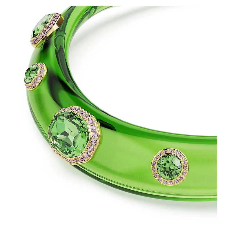 Dulcis choker, Mixed cuts, Green, Gold-tone plated by SWAROVSKI
