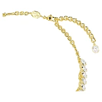 Idyllia choker, Oval cut, White, 18K gold finish