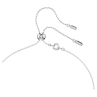 Attract Y necklace, Round cut, Pink, Rhodium plated by SWAROVSKI