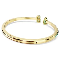 Matrix cuff, Mixed cuts, Green, 18K gold finish