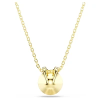 Bella V pendant, Round cut, Red, Gold-tone plated by SWAROVSKI