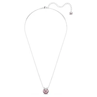 Bella V pendant, Round cut, Pink