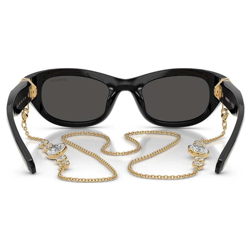 Sunglasses, Pillow shape, Black by SWAROVSKI