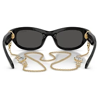 Sunglasses, Pillow shape, Black by SWAROVSKI