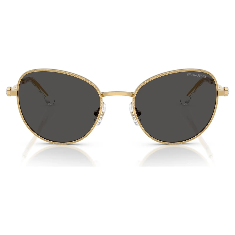 Sunglasses, Cat-eye shape, Gray by SWAROVSKI