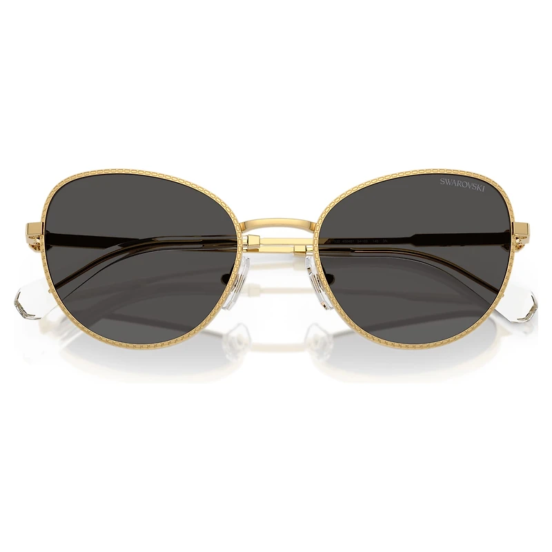 Sunglasses, Cat-eye shape, Gray by SWAROVSKI