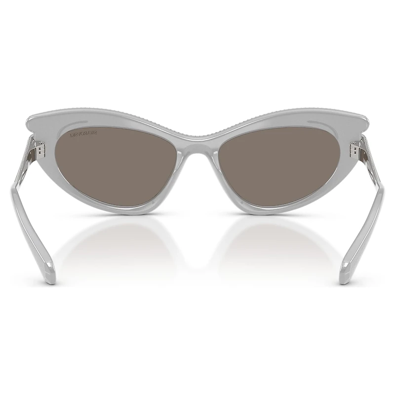 Sunglasses, Cat-Eye shape, Silver Tone by SWAROVSKI