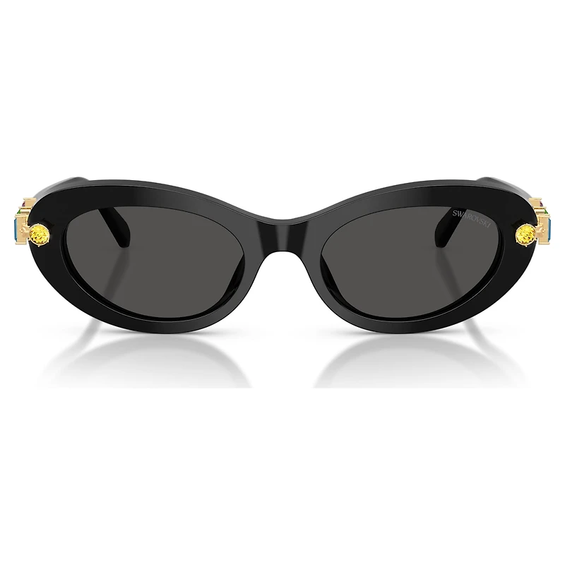 Sunglasses, Oval shape, Black by SWAROVSKI