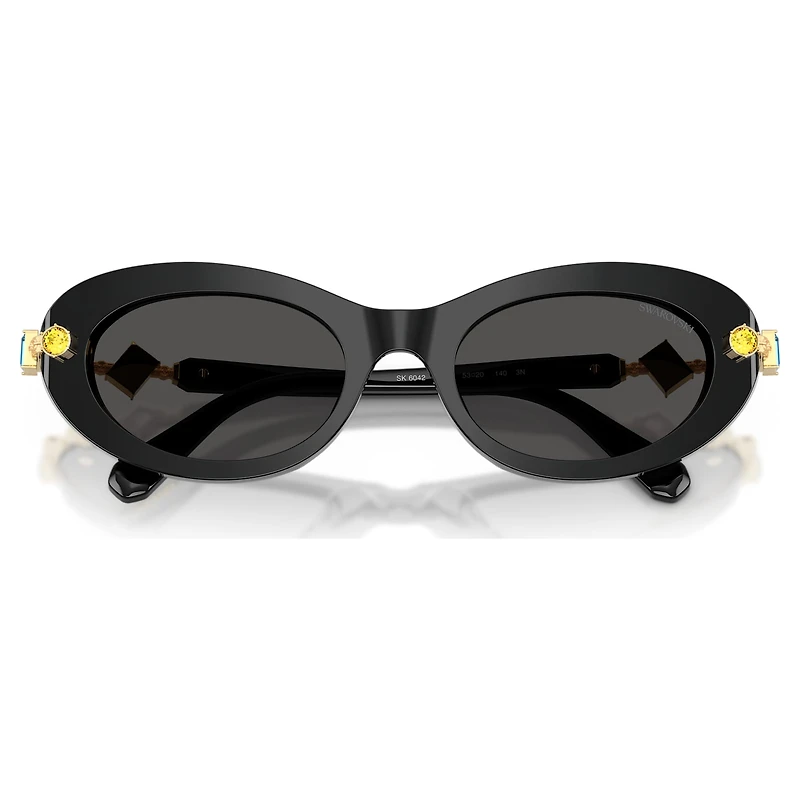 Sunglasses, Oval shape, Black by SWAROVSKI
