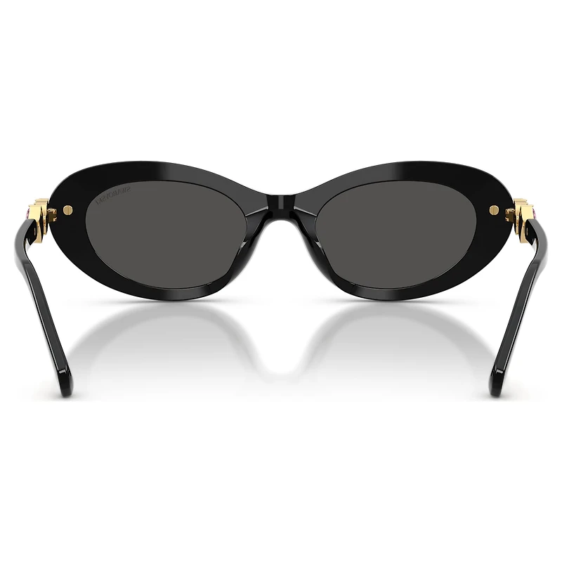 Sunglasses, Oval shape, Black by SWAROVSKI