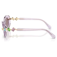 Sunglasses, Oval shape, Pink by SWAROVSKI