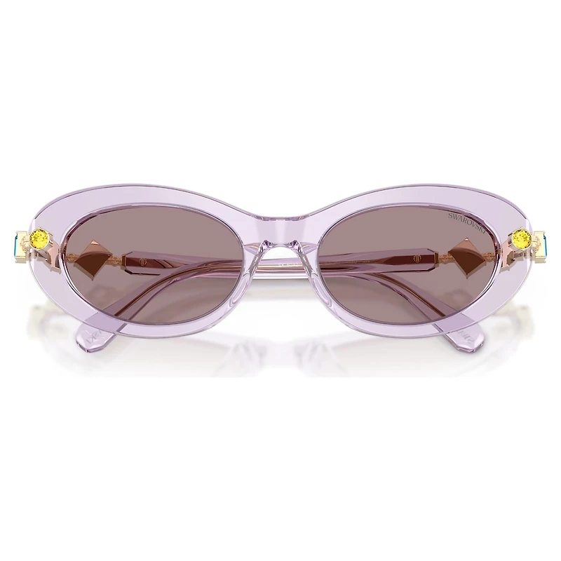 Sunglasses, Oval shape, Pink by SWAROVSKI