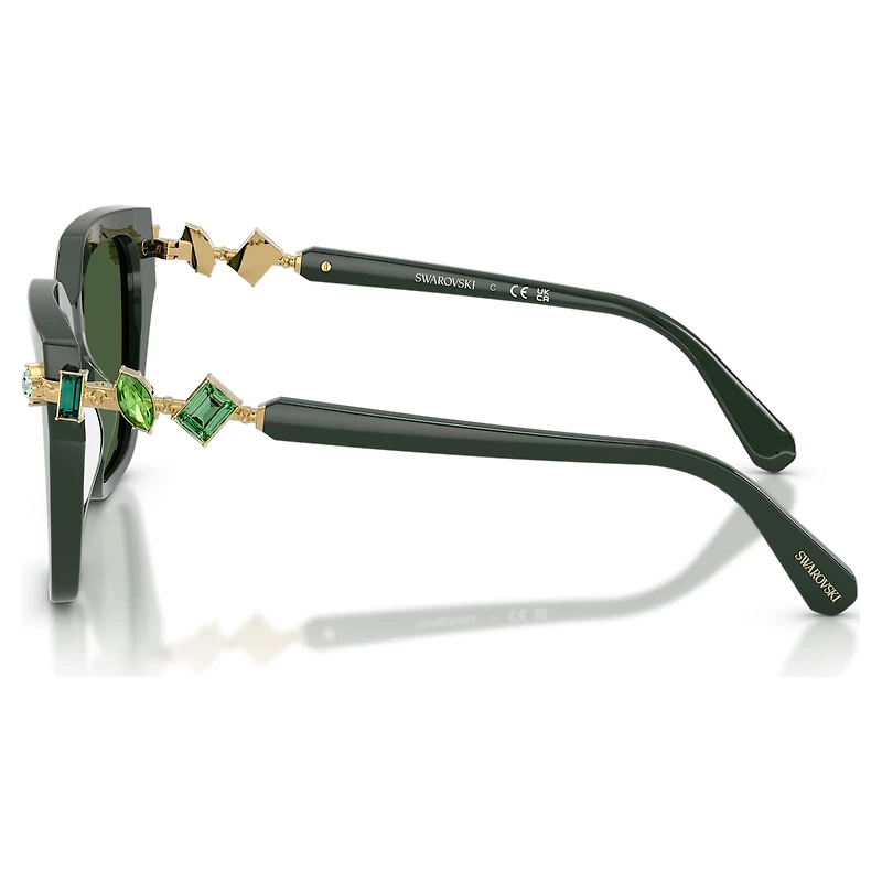 Sunglasses, Square shape, Green by SWAROVSKI