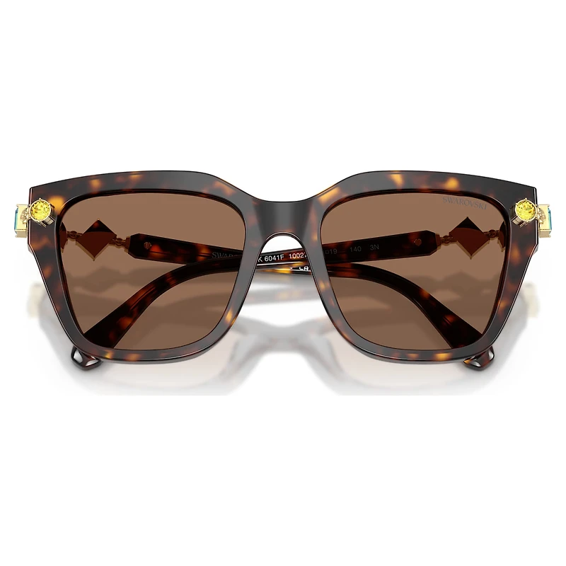 Sunglasses, Square shape, Brown by SWAROVSKI