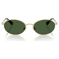 Sunglasses, Oval shape, Green by SWAROVSKI