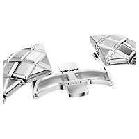 Curiosa bangle watch, Crystal bracelet, Silver Tone, Stainless steel by SWAROVSKI