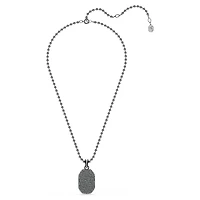 Dextera Octagon pendant, Octagon shape, Round cut, Black, Ruthenium plated by SWAROVSKI