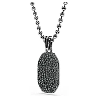 Dextera Octagon pendant, Octagon shape, Round cut, Black, Ruthenium plated by SWAROVSKI