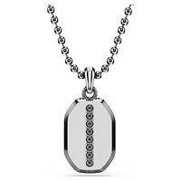 Dextera Octagon pendant, Octagon shape, Round cut, Black, Ruthenium plated by SWAROVSKI