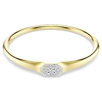 Dextera bangle, Round cut, White, Gold-tone plated by SWAROVSKI
