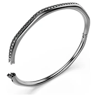 Dextera bangle, Octagon shape, Round cut, White, Ruthenium plated by SWAROVSKI