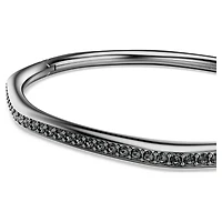 Dextera bangle, Octagon shape, Round cut, White, Ruthenium plated by SWAROVSKI