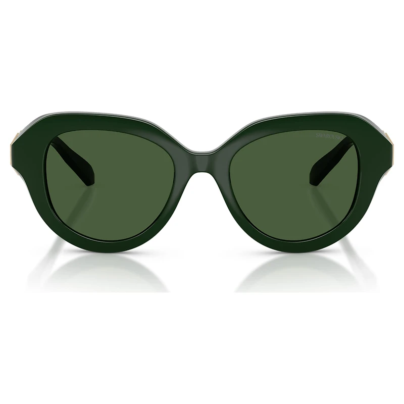 Sunglasses, Round shape, Green by SWAROVSKI