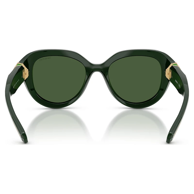 Sunglasses, Round shape, Green by SWAROVSKI