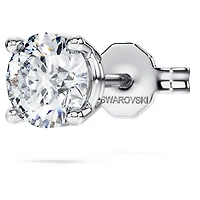 Eternity stud earring, Lab-grown diamonds 0.5 ct tw,  Single, Round shape, 14K white gold by SWAROVSKI