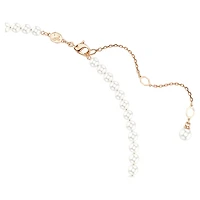 Idyllia pendant, Crystal pearl, Mixed cuts, Flower, Multicoloured, Rose gold-tone plated