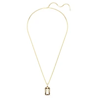 Millenia pendant, Octagon cut, Caramel, 18K gold finish