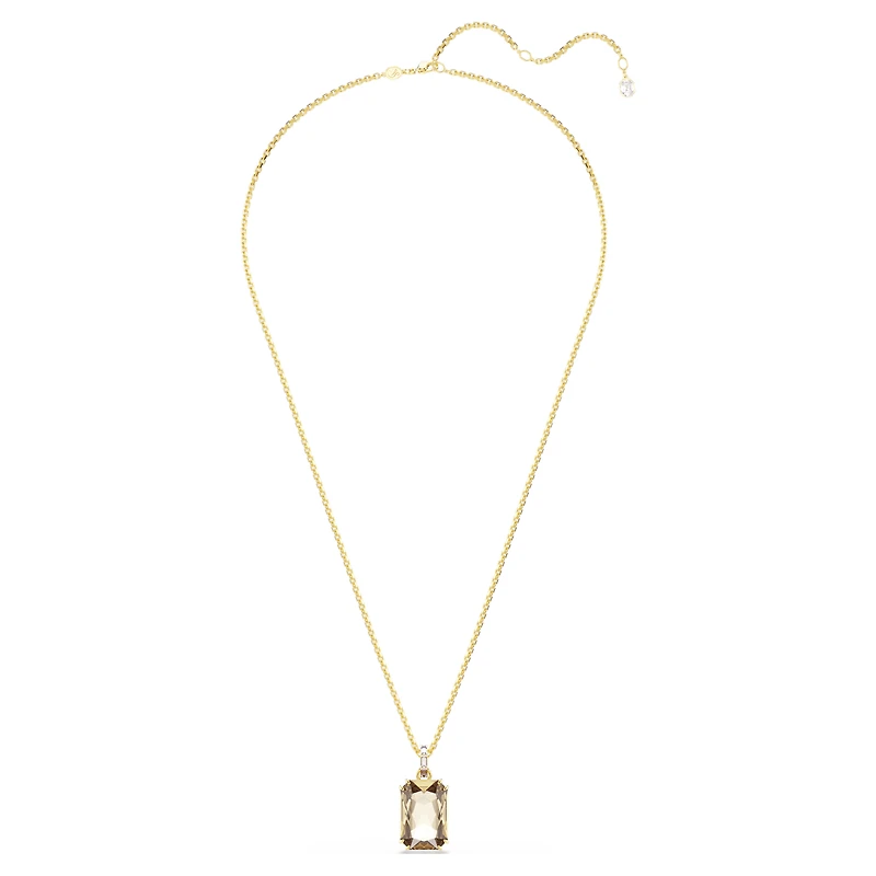 Millenia pendant, Octagon cut, Caramel, Gold-tone plated by SWAROVSKI