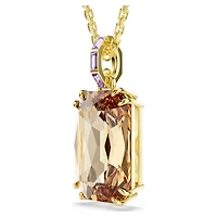 Millenia pendant, Octagon cut, Caramel, Gold-tone plated by SWAROVSKI