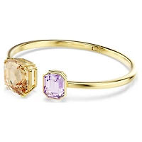 Millenia bangle, Octagon cut, Multicoloured, Gold-tone plated by SWAROVSKI