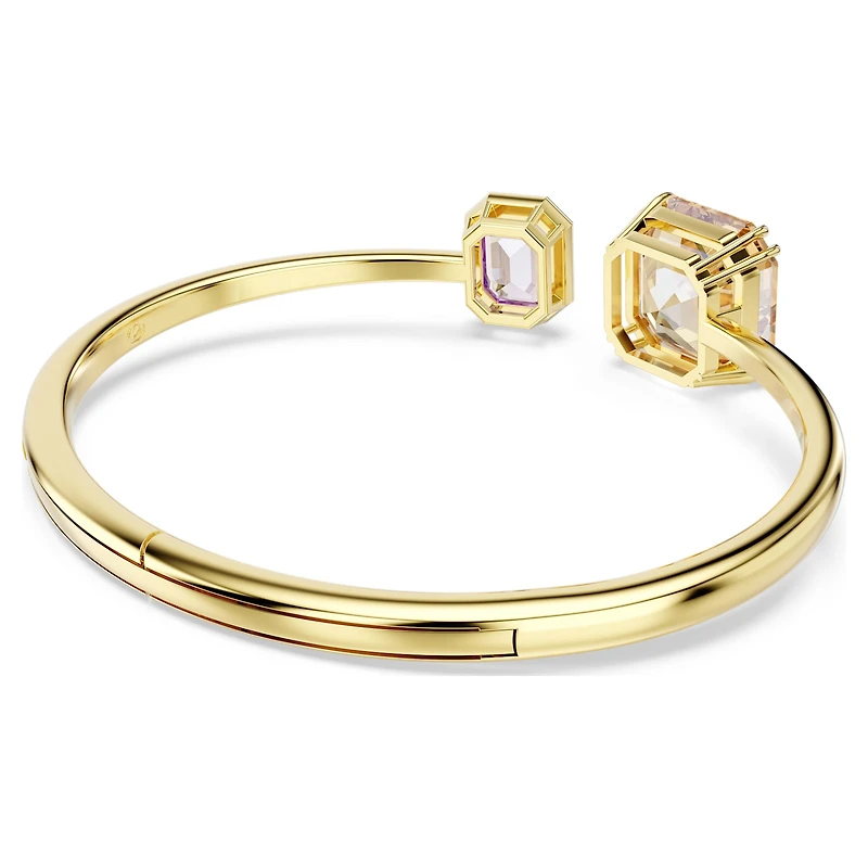 Millenia bangle, Octagon cut, Multicolored, Gold-tone plated by SWAROVSKI