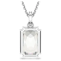 Millenia pendant, Octagon cut, White, Rhodium plated by SWAROVSKI